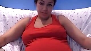 Pregnant immature girlfriend on webcam