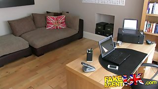 FakeAgentUK: English Blue eyed beauty spoils agents cock